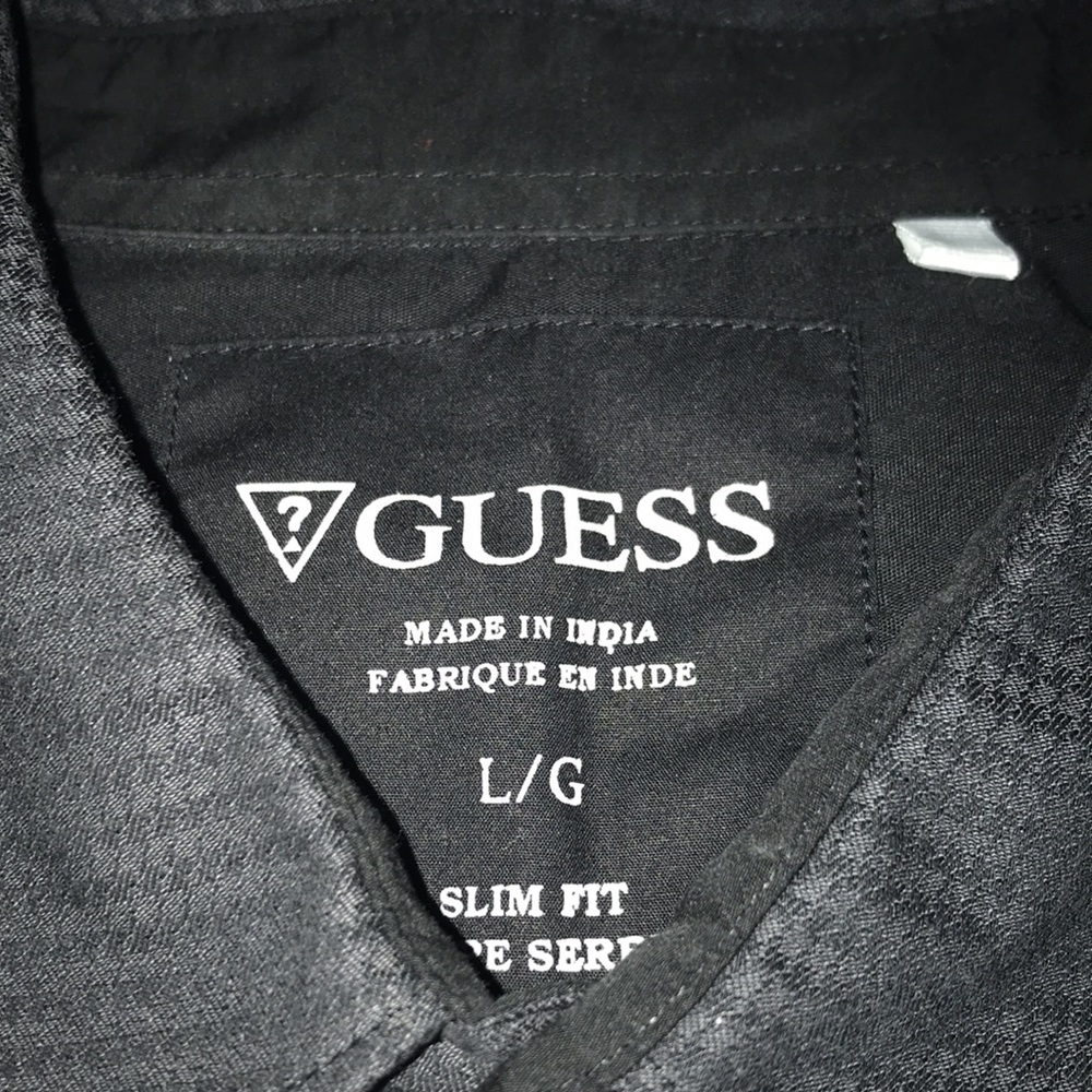 Black and gray dress shirts for men guess